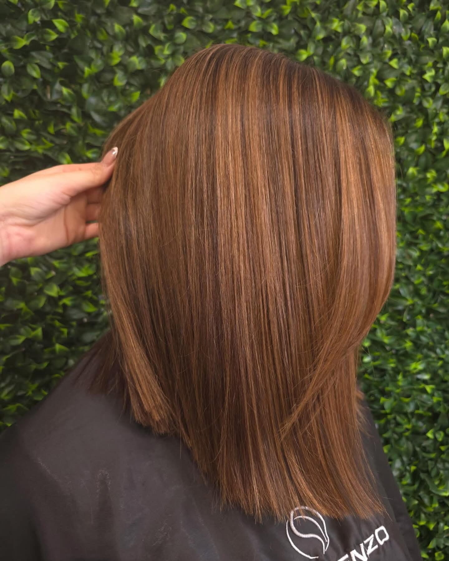 Rich copper bob styling